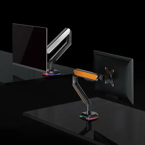 AISENS Soporte de Mesa RGB Gaming contrapeso giratorio e inclinable para Monitor/T