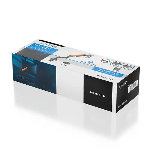 AISENS Soporte de Mesa RGB Gaming contrapeso giratorio e inclinable para Monitor/T