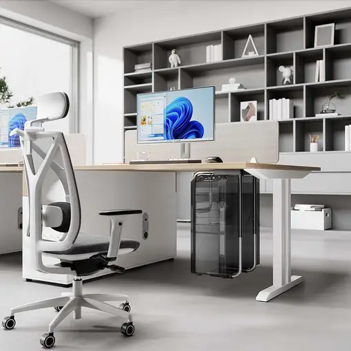 AISENS Soporte Altura Personalizable Para Cpu Por Debajo De Escritorio