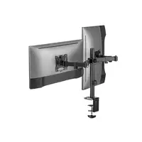 Equip Soporte de escritorio articulado para dos monitores de 17«-32», negro