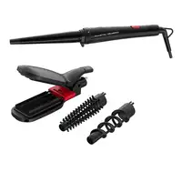 Rowenta Infinite Looks CF422L Rizador de pelo Caliente Negro, Rosa 48 W