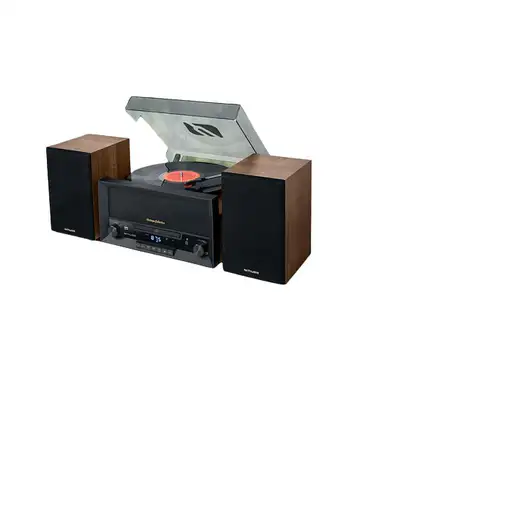 Muse MT-120 MB Minicadena de música para uso doméstico Negro, Transparente, Madera