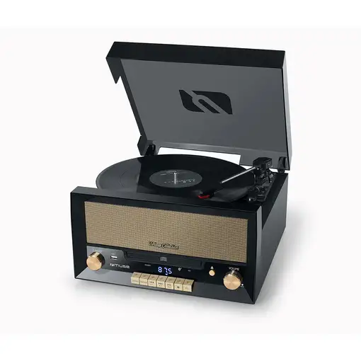 Muse MT-110B tocadisco Tocadiscos de tracción directa Negro, Marrón