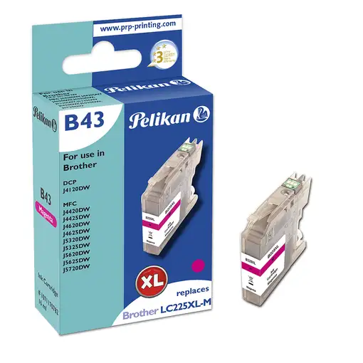 Pelikan B43 Magenta cartucho de tinta 1 pieza(s) Compatible Alto rendimiento (XL)