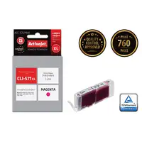 Activejet Tinta ACC-571MNX (Canon CLI-571M XL de repuesto; Suprema; 12 ml; roja)