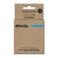 Actis Tinta KC-571C (repuesto Canon CLI-571C; estándar; 12 ml; azul)