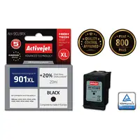 Activejet Tinta AH-901BRX (sustitución de la HP 901XL CC654AE; Premium; 20 ml; neg
