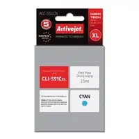 Activejet Tinta ACC-551CN (repuesto Canon CLI-551C; Supreme; 15 ml; azul)