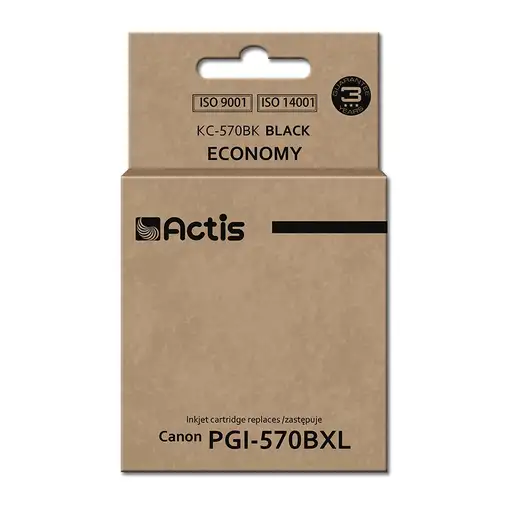 Actis Tinta KC-570Bk (sustituye a la Canon PGI-570BK; estándar; 22 ml; negra)