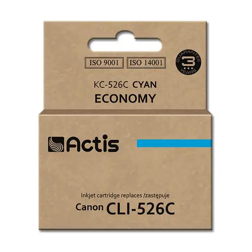 Actis Tinta KC-526C (repuesto Canon CLI-526C; estándar; 10 ml; azul)