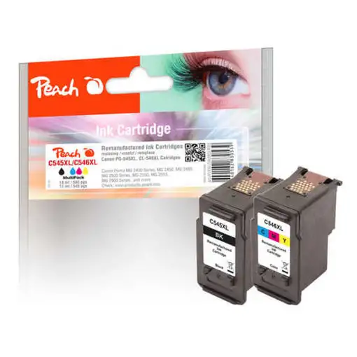 Peach 0F319026 cartucho de tinta Negro, Cian, Magenta, Amarillo