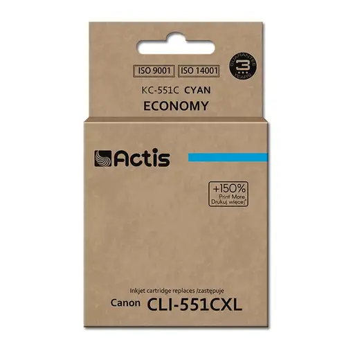 Actis Tinta KC-551C (repuesto Canon CLI-551C; estándar; 12 ml; azul)