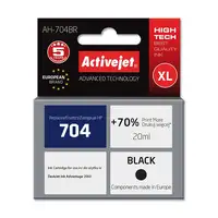 Activejet Tinta AH-704BR (reemplazo HP 704 CN692AE; Premium; 20 ml; negro)