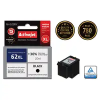 Activejet Tinta AH-62BRX (repuesto HP 62XL C2P05AE; Premium; 20 ml; negro)