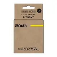 Actis Tinta KC-571Y (Canon CLI-571Y de repuesto; estándar; 12 ml; amarilla)