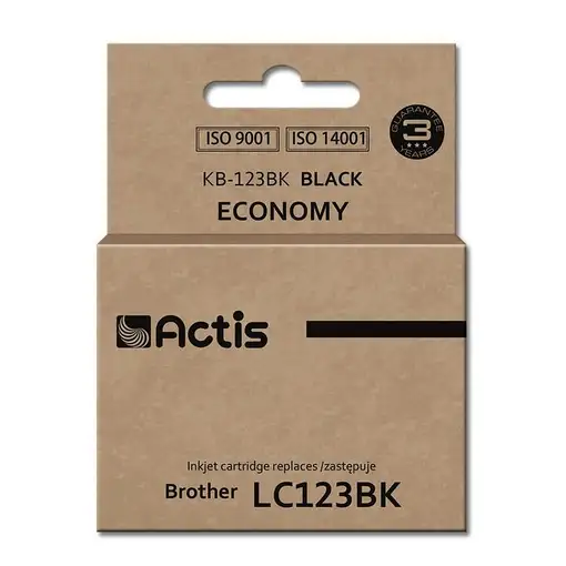 Actis Tinta KB-123Bk (reemplazo de Brother LC123BK/LC121BK; Estándar; 15 ml; negro