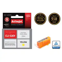 Activejet Tinta ACC-526YN (Canon CLI-526Y de repuesto; Suprema; 10 ml; amarilla)