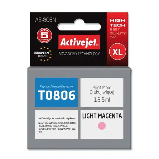 Activejet Tinta AE-806N (reemplazo de la Epson T0806; Supreme; 13,5 ml; rojo brill