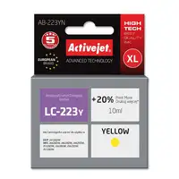 Activejet Tinta AB-223YN (repuesto Brother LC223Y; Supreme; 10 ml; amarillo)