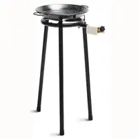 Set Paellero Gas 30cm +Paellera38cm 8 Raciones +Soporte 3 Patas, Kit, MINI Briebe