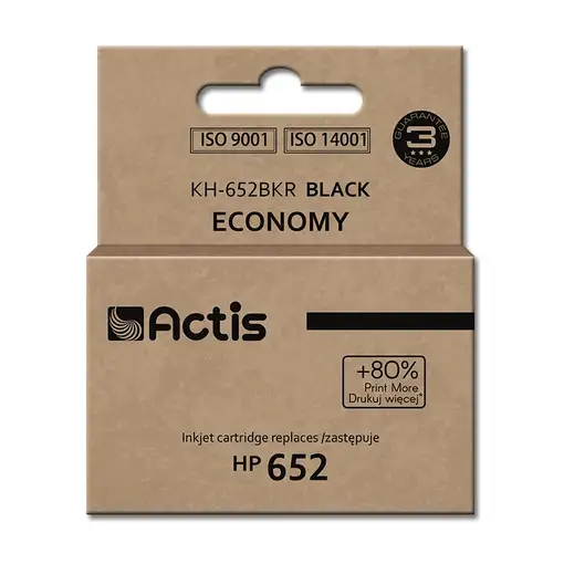 Actis Tinta KH-652BKR (repuesto HP 652 F6V25AE; Estándar; 15 ml; negro)