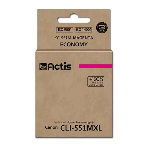 Actis Tinta KC-551M (Canon CLI-551M replacement; Standard; 12 ml; red)