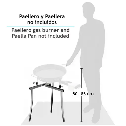 Trípode para Paellero de Gas Regulable, Soporte  Paelleros 35-700 cm, LEGL5 Briebe