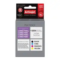 Activejet Tinta ABB-1100NX (repuesto Brother LC1100/980; Supreme; 1 x 29 ml, 3 x 1