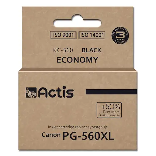 Actis KC-560 Tinta de impresora Canon, recambio PG-560XL; Suprema; 22ml; negra. Im