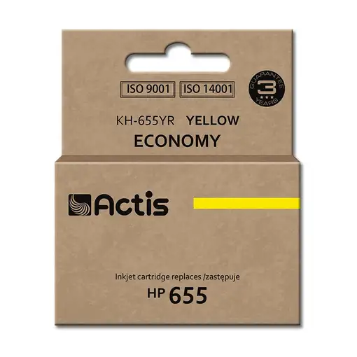 Actis Tinta KH-655YR (reemplazo HP 655 CZ112AE; Estándar; 12 ml; amarillo)