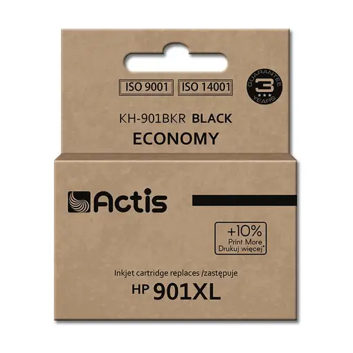 Actis Tinta KH-901BKR (sustitución de la HP 901XL CC654AE; estándar; 20 ml; negra)