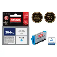 Activejet Tinta AH-364CCX (reemplazo HP 364XL CB323EE; Premium; 12 ml; azul)