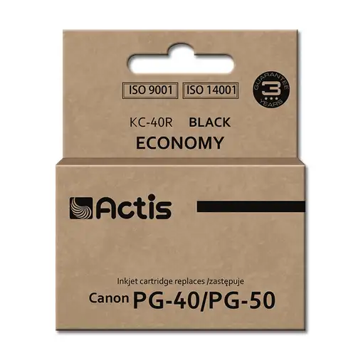 Actis Tinta KC-40R (reemplazo de Canon PG-40/PG-50; estándar; 25 ml; negro)