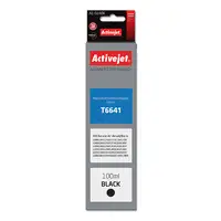 Activejet Botella de tinta AE-664Bk para impresora Epson, Recambio Epson T6641; Su