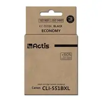Actis Tinta KC-551Bk (Canon CLI-551BK de repuesto; estándar; 12 ml; negra)