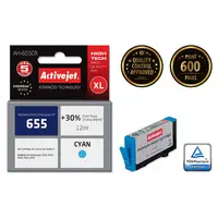 Activejet Tinta AH-655CR (reemplazo HP 655 CZ110AE; Premium; 12 ml; azul)