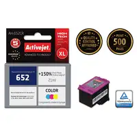 Activejet Tinta AH-652CR (reemplazo HP 652 F6V24AE; Premium; 21 ml; color)