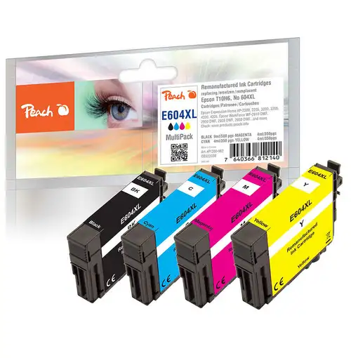 Peach PI200-982 cartucho de tinta 4 pieza(s) Compatible Alto rendimiento (XL) Negr