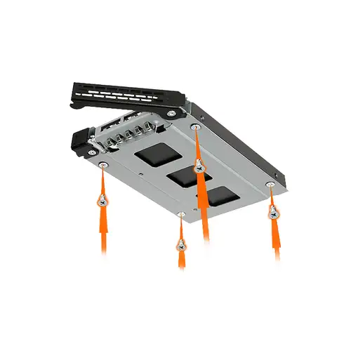 Icy Dock MB992TRAY-B panel bahía disco duro Negro, Plata