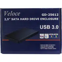 Inter-Tech Veloce GD-25612 Negro 2.5" USB con suministro de corriente