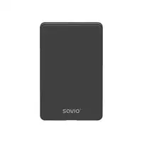 Savio AK-65 caja para disco duro externo Carcasa de disco duro/SSD Negro 2.5"