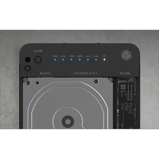 ICY BOX IB-2915MSCL-C31 USB 3.2 Gen 2 (3.1 Gen 2) Type-C Negro