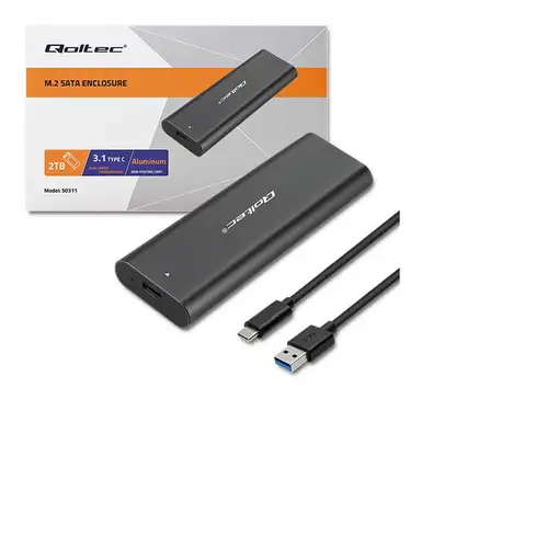 Qoltec 50311 caja para disco duro externo Caja externa para unidad de estado sólid