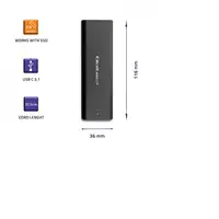 Qoltec 50311 caja para disco duro externo Caja externa para unidad de estado sólid