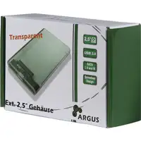 Inter-Tech GD-25000 Caja de disco duro (HDD) Transparente 2.5"