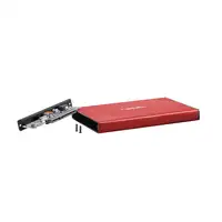 NATEC Rhino GO Carcasa de disco duro/SSD Rojo 2.5"