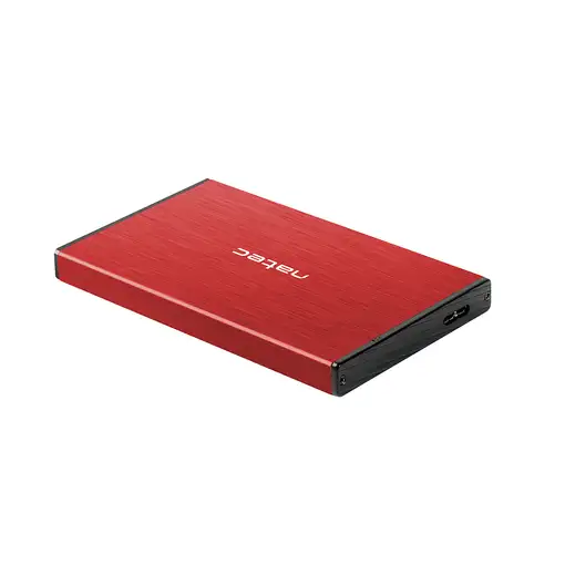 NATEC Rhino GO Carcasa de disco duro/SSD Rojo 2.5"