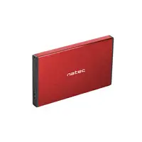 NATEC Rhino GO Carcasa de disco duro/SSD Rojo 2.5"