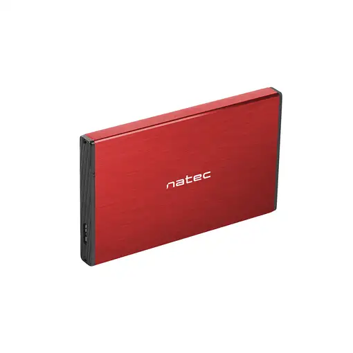 NATEC Rhino GO Carcasa de disco duro/SSD Rojo 2.5"