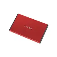 NATEC Rhino GO Carcasa de disco duro/SSD Rojo 2.5"